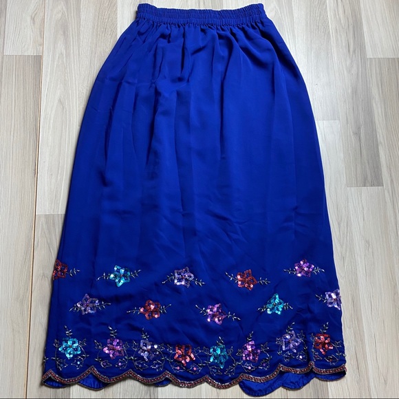 SRD Formalwear Two Piece Blue Sequin - Picture 5 of 6